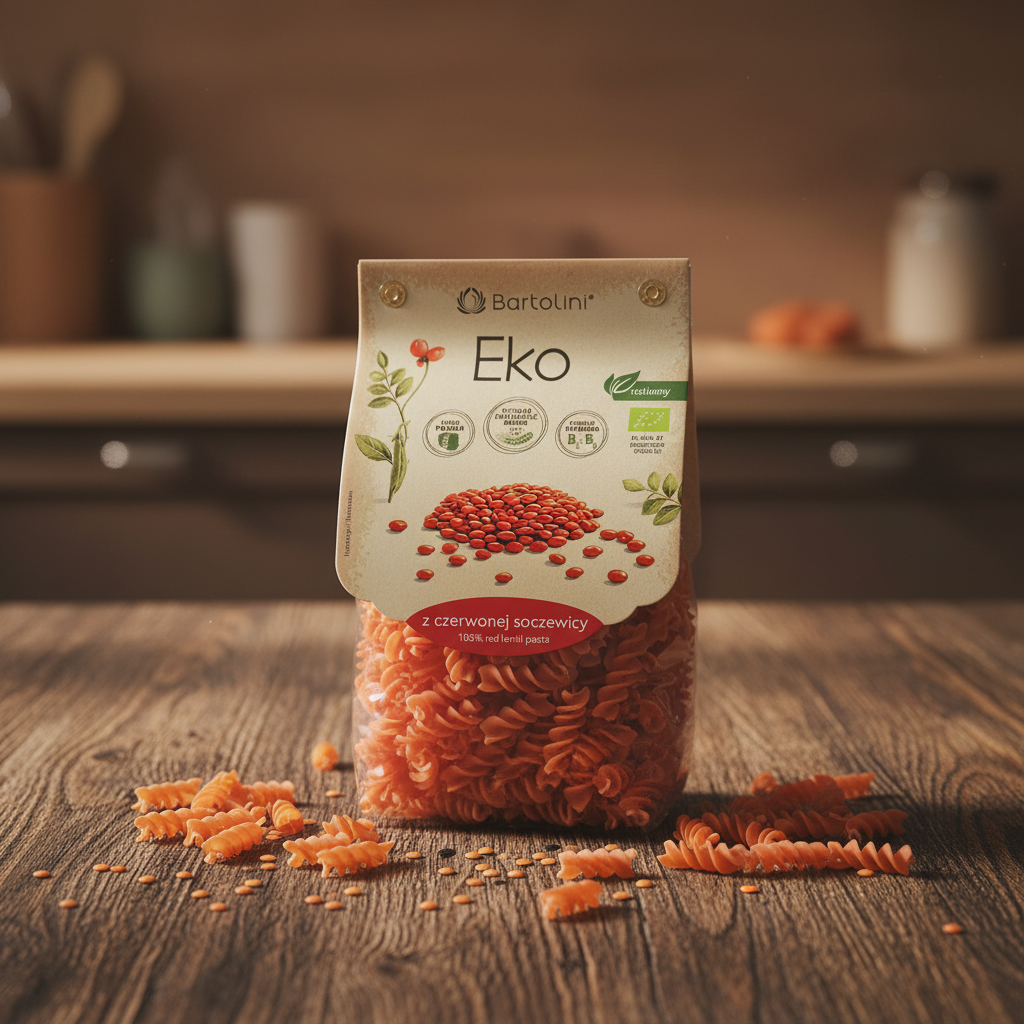 Makaron z czerwonej soczewicy bezglutenowy BIO - 250 g